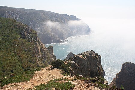 Cabo da Roca, Portugal, the most western point in the continental Europe.