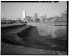 Ravelin and city skyline, pre-9/11