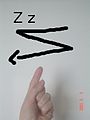 French sign language Z