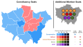 London assembly election 2004 - Winning party vote by constituency & regional seats