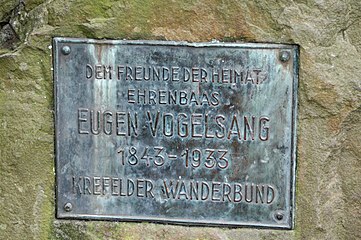 Tafel am Junkers-Denkmal Krefeld