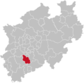 location of Cologne within North Rhine-Westphalia