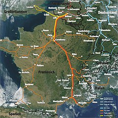 High speed railway network in Europe