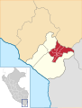 Location of the province Tarata in Tacna