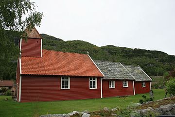 English: Årdal old church at Hjelmeland