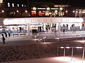 The new design of the tram stop at Frölunda torg, Gothenburg, Sweden