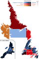 Newfoundland & Labrador general election 2003 - Winning party vote by riding