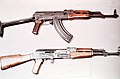 A AKM and an AK-47