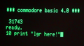 Command line interface as displayed by a CRT