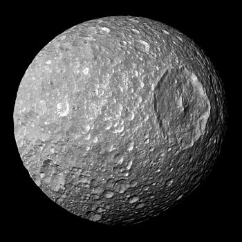 Mimas from Cassini.