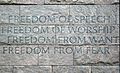 Wall at the FDR Memorial in Washington, D.C., USA