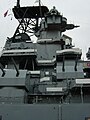 The superstructure of the USS New Jersey.