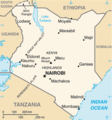 CIA map of Kenya English text