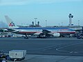 Boeing 777-200 N772AN at New York JFK Airport Gate B16