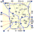 Interstate system in Indianapolis