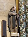 L'église Saint-Germain de Pleyben : statue de Saint Guénolé