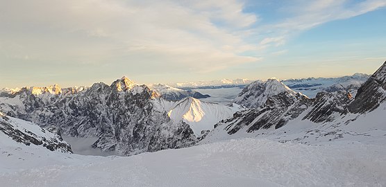 Hochwanner mit den Kleinen Wannern, Hoher Kamm, östlicher und westlicher Gatterlkopf