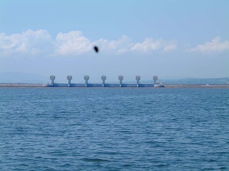 File:Isahaya bay dike.jpg