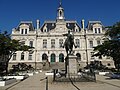 Town hall and equestrian statue of Arthur III