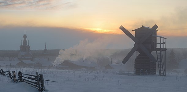 Wooden mill in Kimzha, Arkhangelsk Oblast, by Фото Алексей Романов