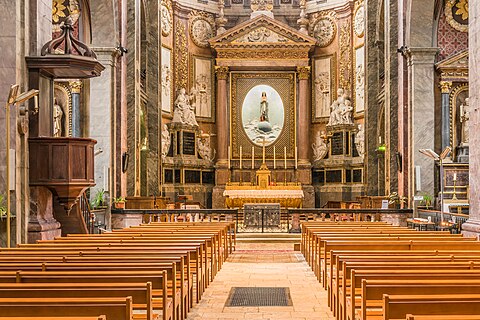 Interior of the Saint Vincent church of Blois, Loir-et-Cher, France