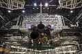 Two of three space shuttle main engines have been installed