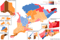 Ontario general election 1990 - Winning party vote by riding