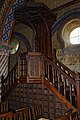 Chaire de l'église Saint-Nicolas de Civray, Vienne, France.