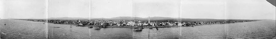 Waterfront view of Nome, Alaska, dated: October 1908