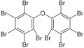 English: Skeletal formula of decabromodiphenyl ether (congener BDE-209) Deutsch: Strukturformel von Decabromdiphenylether (Kongener BDE-209)