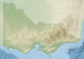 Relief map of Victoria