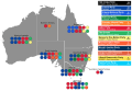 Australia Federal Election 2016 - Senate Results by Winning Party