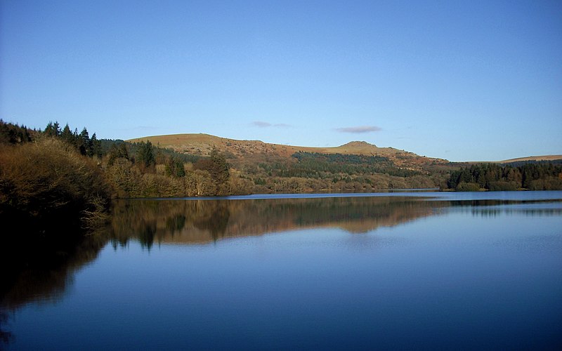 File:View of Sharpitor and Leather Tor across Burrator reservoir.jpg