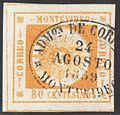 80c orange, used 24 August 1859 in Montevideo