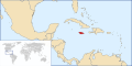 Location map for Jamaica