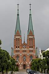 English: Skien Church, 1894 neo-gothic, brick