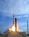 Atlas Agena D launching GATV docking satellite for Gemini 11 manned mission (Sept. 12, 1966)