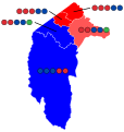 Australian Capital Territory election 2016 - Winning party seats by electoral region