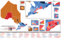 Ontario general election 2014 - Winning party vote by riding