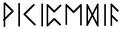 "Wikipedia" in runic transliteration (elder futhark)