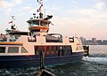 Halifax (HRM) ferry departing Dartmouth for Halifax, NS at evening