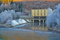 English: Hydroelectric powerplant Deutsch: Hydroelektrisches Kraftwerk