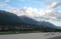 العربية: مطار إنسبروك عند الغروب English: Innsbruck airport at sunset