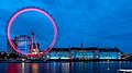 London Eye and County Hall at night