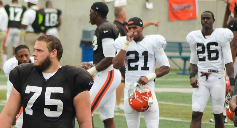 File:Joel Bitonio, Justin Gilbert, Pierre Desir (14814743444).jpg