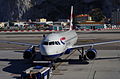 Airbus A320-200 G-EUUM at Gibraltar Airport Gate 2