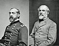 Montage of Meade and Robert E. Lee