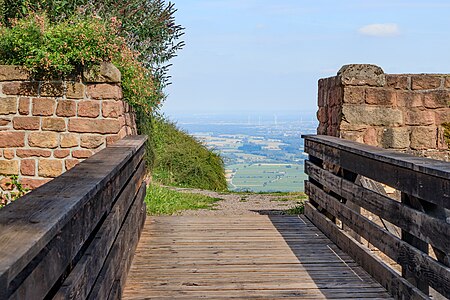 View of the Upper Rhine Plain from the Rietburg Castle