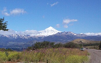 Lanín seen from Huechulafquén Lake