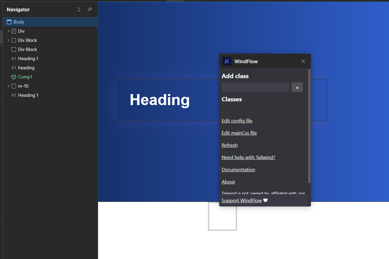 Initial interface of WindFlow